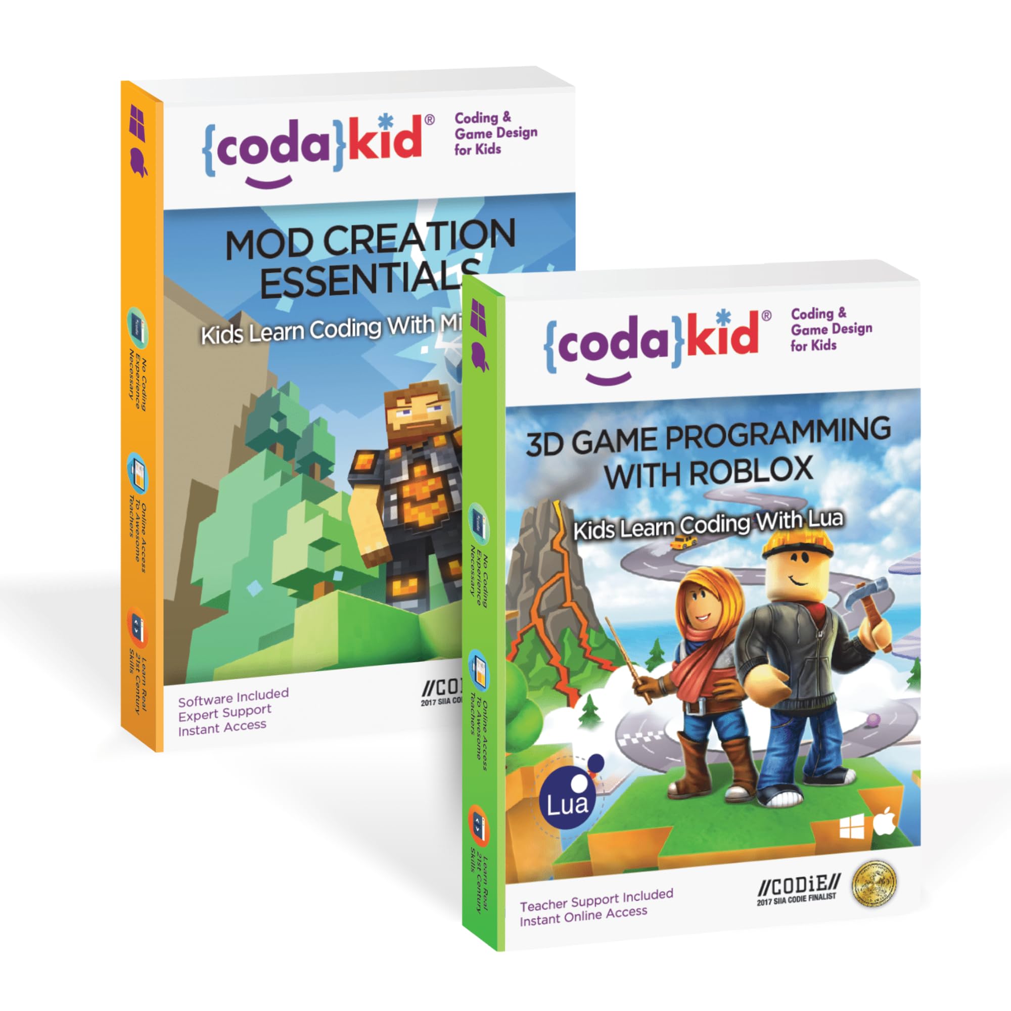 CodaKid Coding Bundle for Kids – Learn Lua with Roblox + Java with Minecraft Mod