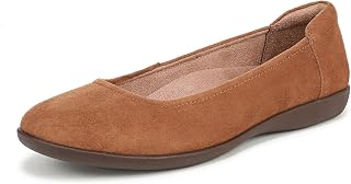 Naturalizer レディース フレキシ バレエ フラット, ダークチェスナットブラウンスエード, 27.0 cm