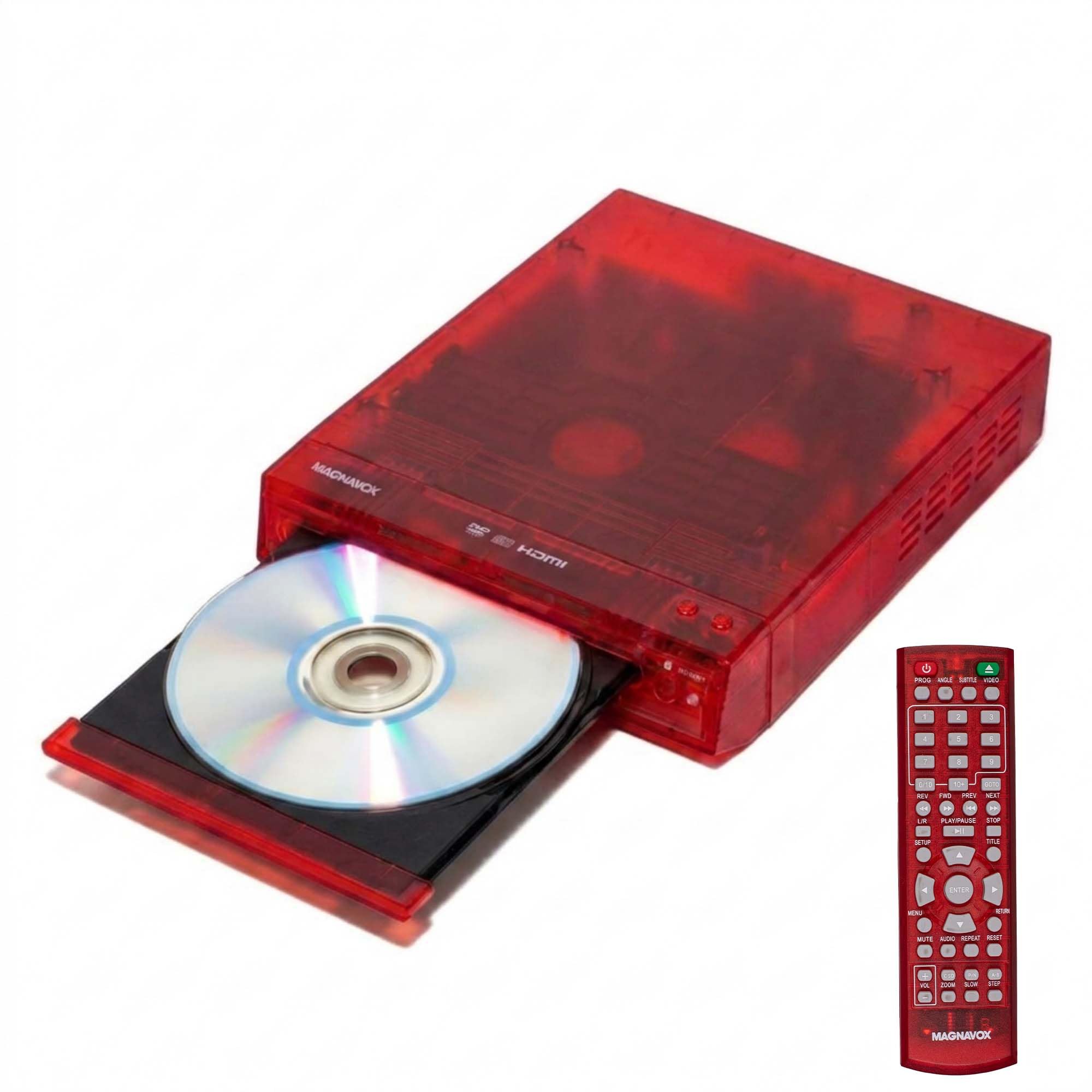 Magnavox, Translucent DVD Player with HDMI Cable Included, Multi Format DVD CD M