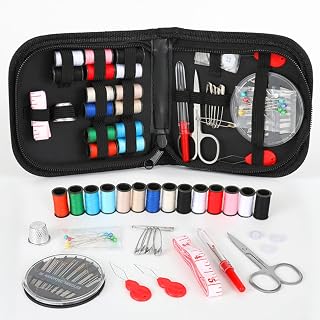 70 Pcs Portable Sewing Kit with Storage Bag for Home Travelers Adults Beginners Emergencies Contains Thread, Scissors, Needles, Tape Measure