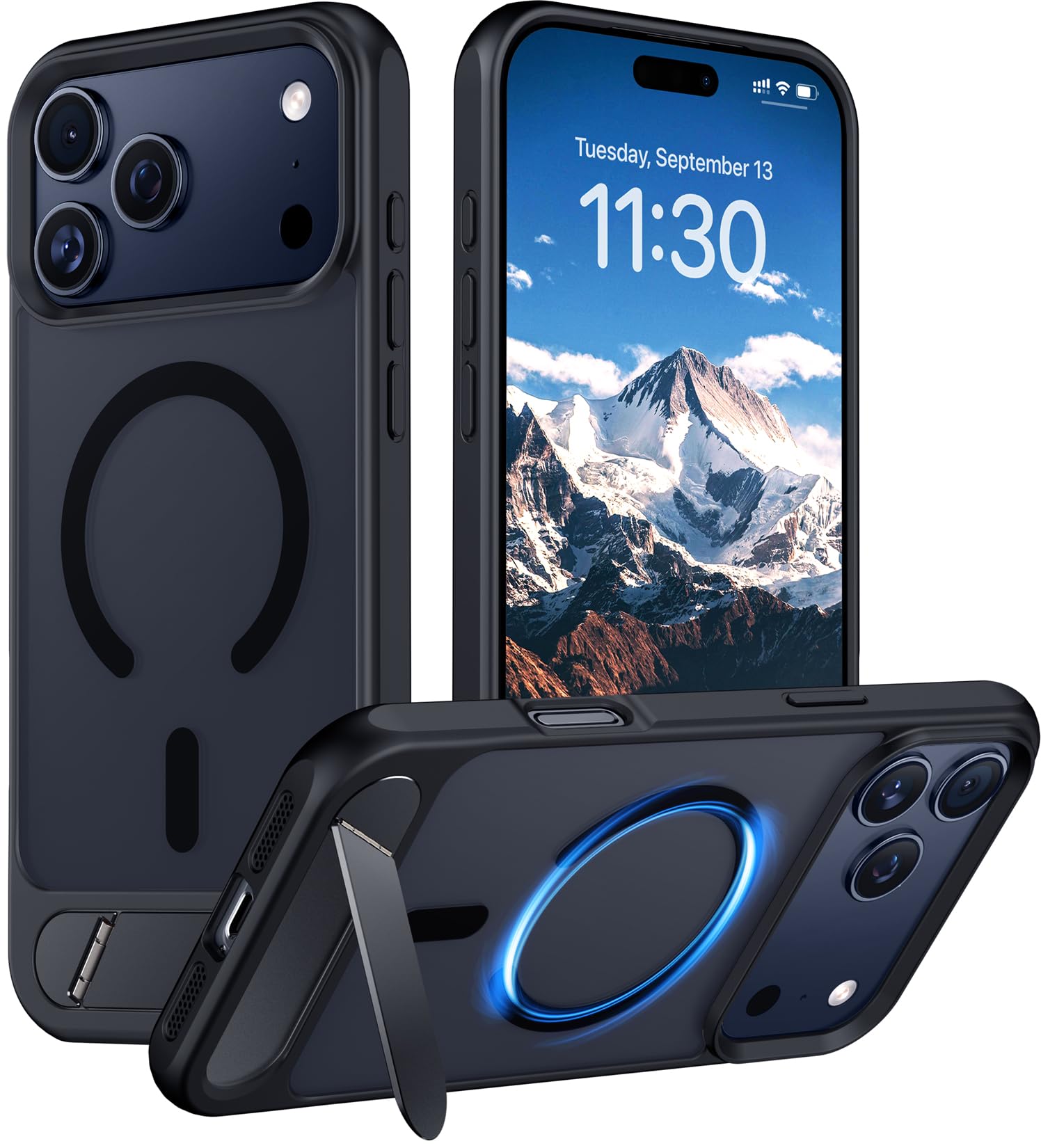 Temdan Magnetic for iPhone 18 Pro Max Case/iPhone 17 Pro Max Case Stand | [Built