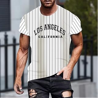 Men's American Flag Graphic Print Short Sleeve T-Shirt Crew Neck Casual Tee Shirt