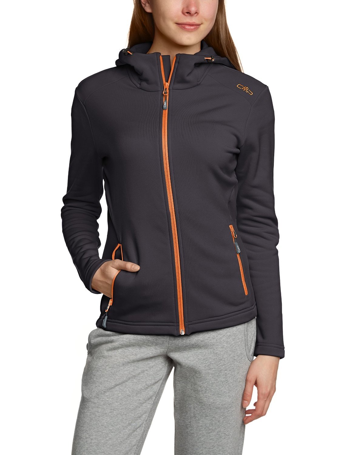 CMP Girl's Children's Knit-tech Jacket With Fixed Hood KID G JACKET FIX HOOD