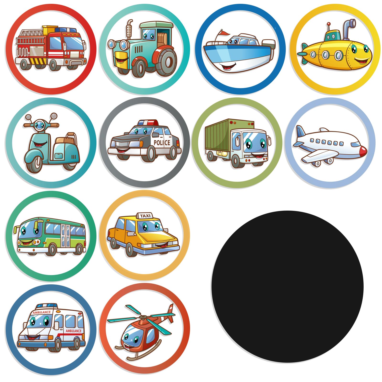 Geyee 24 Pcs Potty Training Stickers You Pee on, Vehicle | Color Changing Toilet