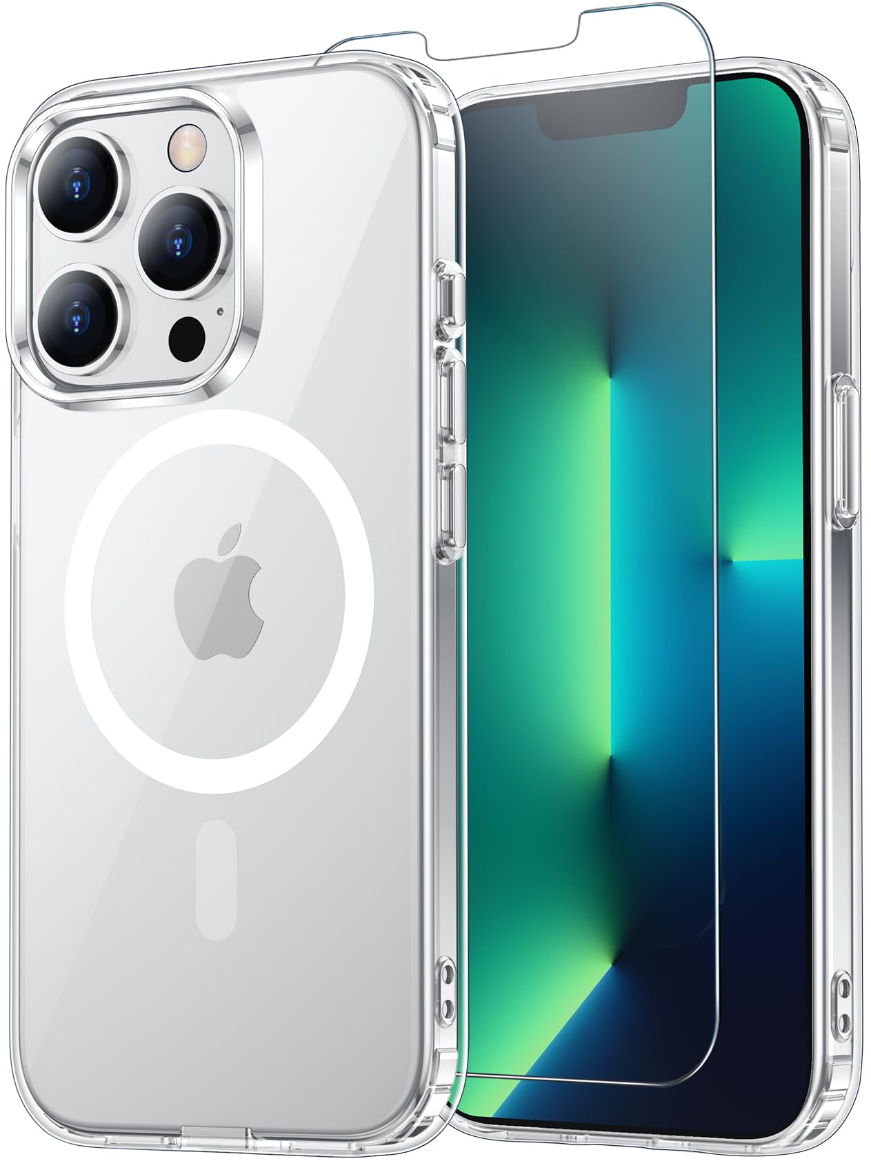 Temdan iPhone 13 Pro Max Case Clear with Screen Protector