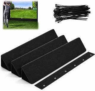 3 Pack 39 Inch Golf Simulator Bumper Triangle Golf Enclosure Padding | Triangle Safety Pads for Indoor Golf Simulator Frame Protection, Impact Absorbing Accessories for Home Golf Simulator Setup