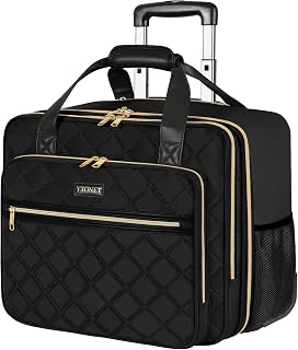 Ytonet Rolling Laptop Bag Women, 17.3 Inch Rolling Briefcase for Women | 40L Extra Large Capacity, Laptop Bag with Wheel, Rolling Computer Bag for Work, Travel, College, Business, Wife, Mom, Teacher
