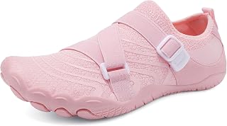 Quick Dry Water Shoes Men Women, Barefoot Non-Slip Aqua Socks with Adjustable Strap, Lightweight Drainage Beach Shoes for Pool, Hiking, Surfing