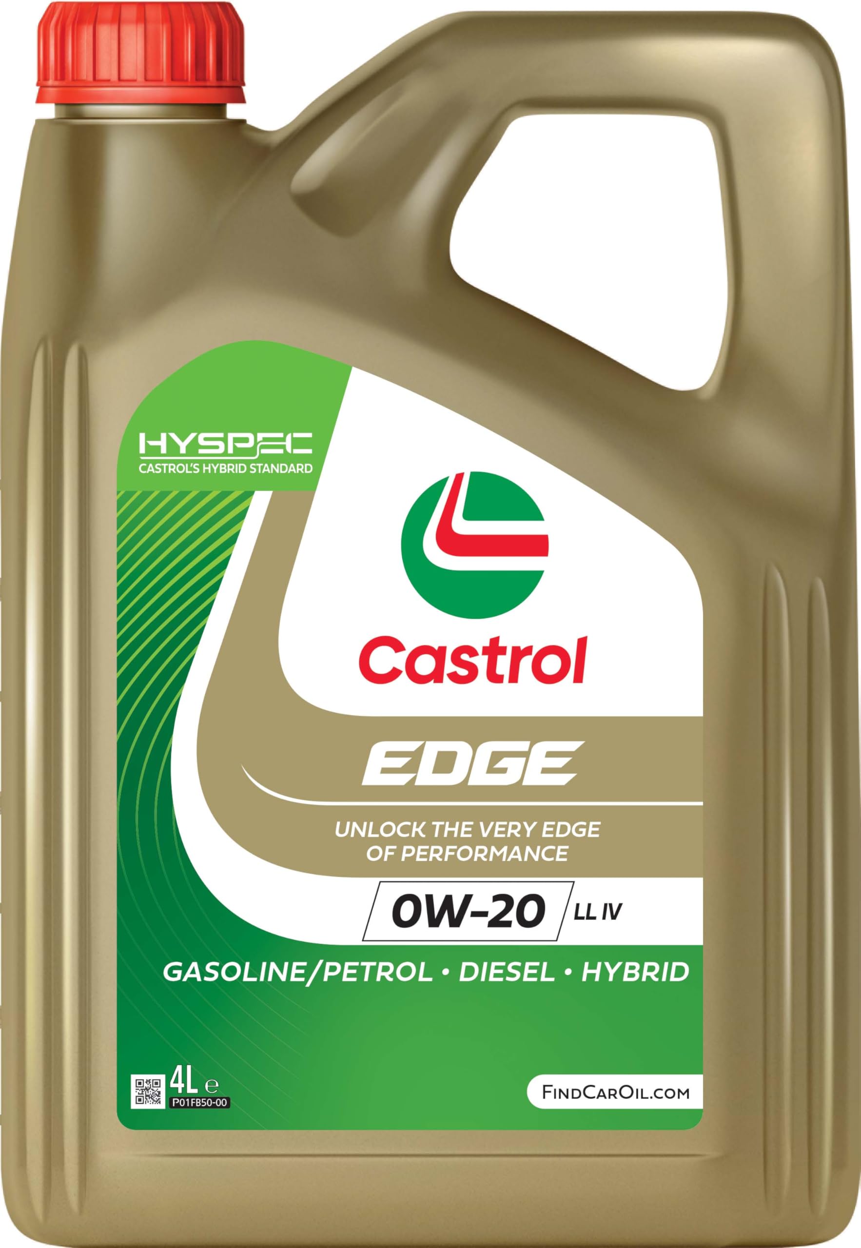 Castrol EDGE 0W-20 LL IV Advanced Full Synthetic Engine Oil, 4L