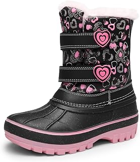 DREAM PAIRS Kids Girls Boys Warm Waterproof Anti-Slip Winter Outdoor Snow Boots