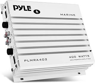 Pyle Hydra Marine 400W 4-Channel Waterproof Amplifier - PLMRA402 | 400W 4-Channel Marine Amplifier with IP-01 Waterproof Rating