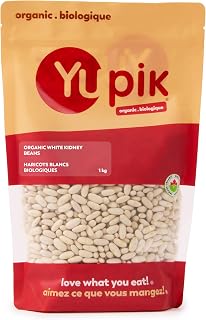 Yupik Organic White Kidney Beans 1kg, Alubia Beans, USDA Certified Organic, Non-GMO, Gluten-Free & Kosher, Perfect for Soups, Stews, Salads and Dips