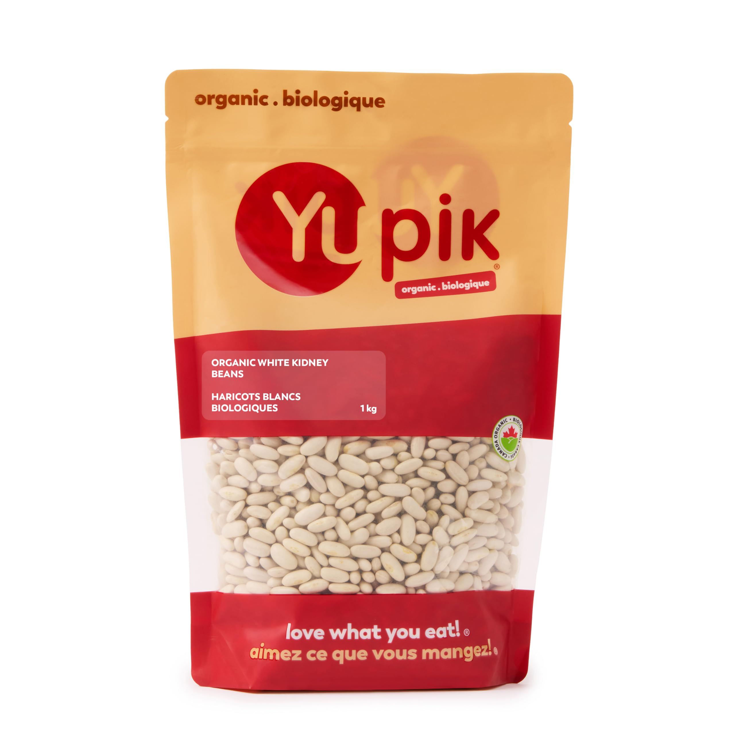Yupik Organic White Kidney Beans 1kg, Alubia Beans, USDA Certified Organic, Non-