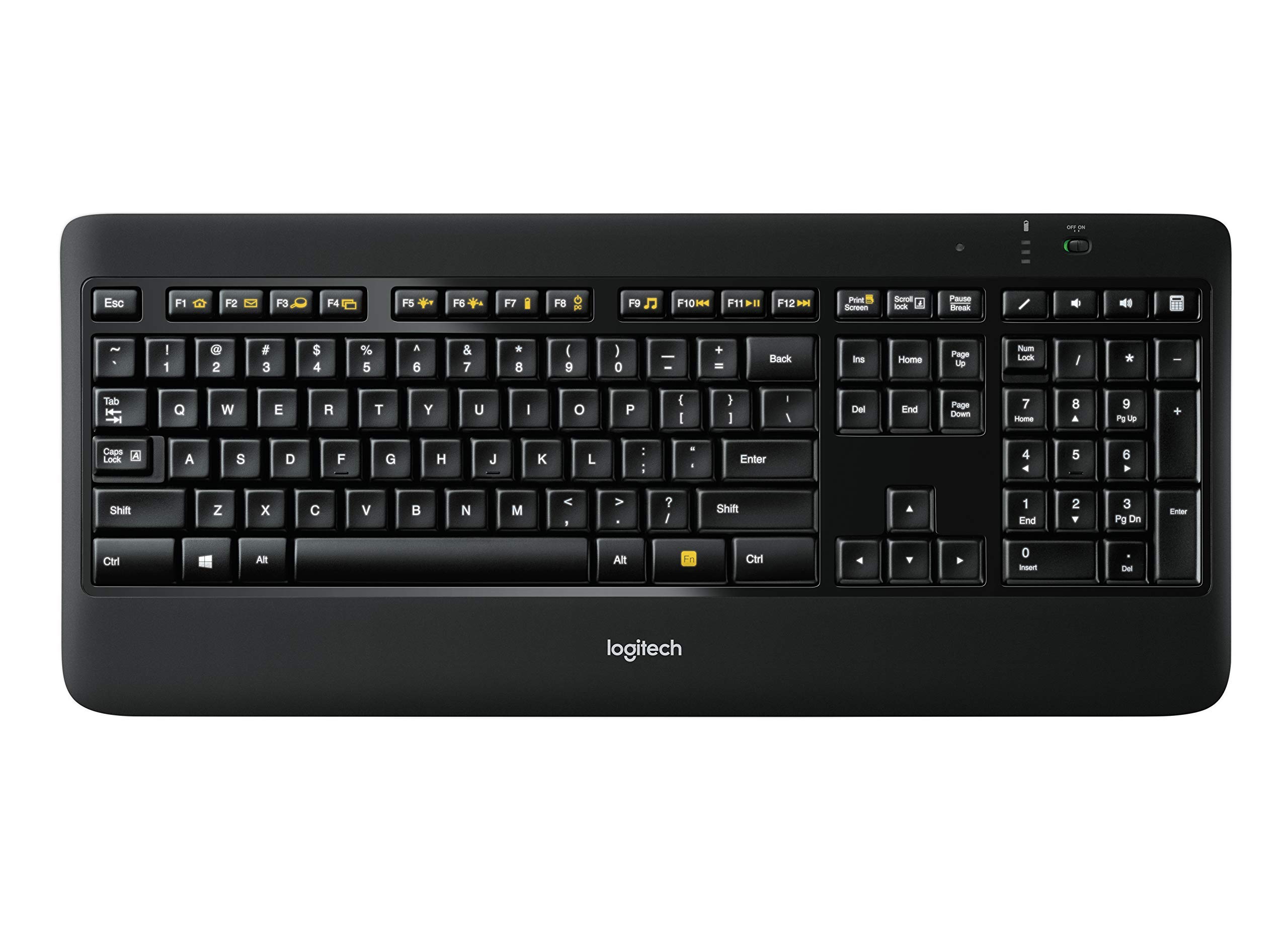Logitech Wireless Illuminated Keyboard K800, Computer Keyboard Wireless, Desktop