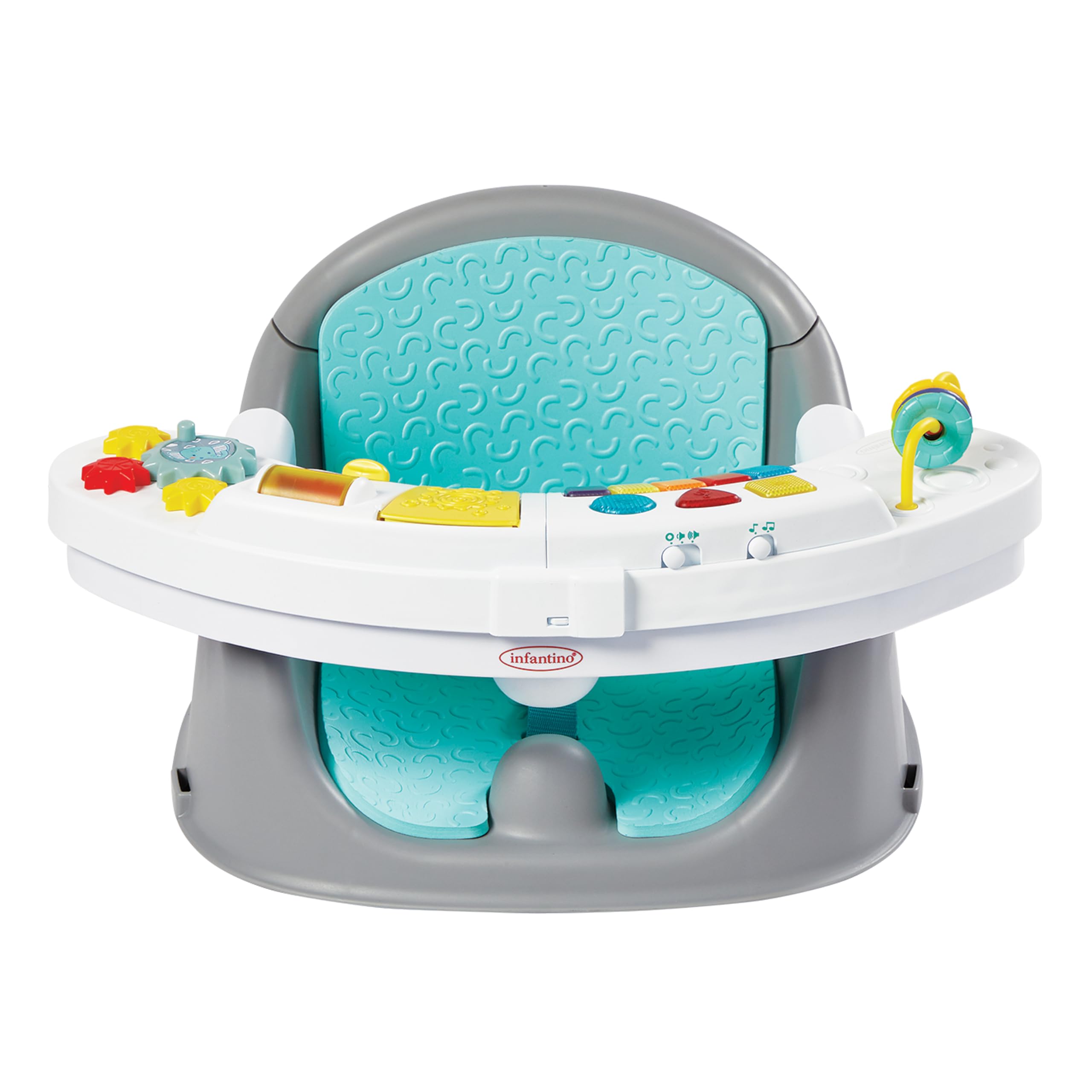 Infantino Music & Lights 3-in-1 Discovery Seat & Booster, Teal | 3-in-1 discover