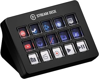 Elgato Stream Deck Scissor Keys Workflow Controller | Tactile, responsive macro keys, Monitor CPU, GPU, ping, FPS, LED-lit icons, Regular plugin updates, Windows and macOS