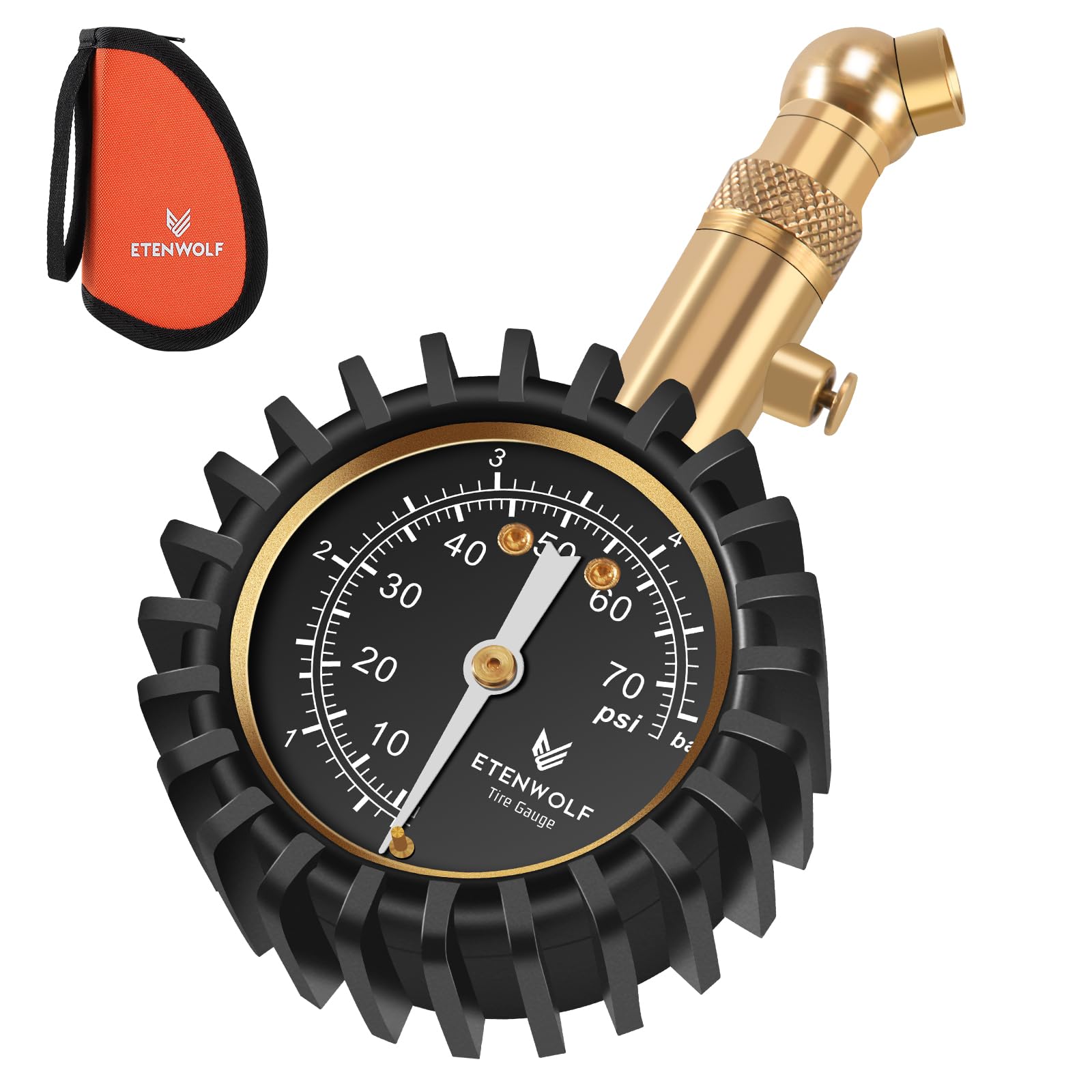 ETENWOLF Tire Pressure Gauge for Cars 0-75 PSI with Large Glow Dial | Air Pressu