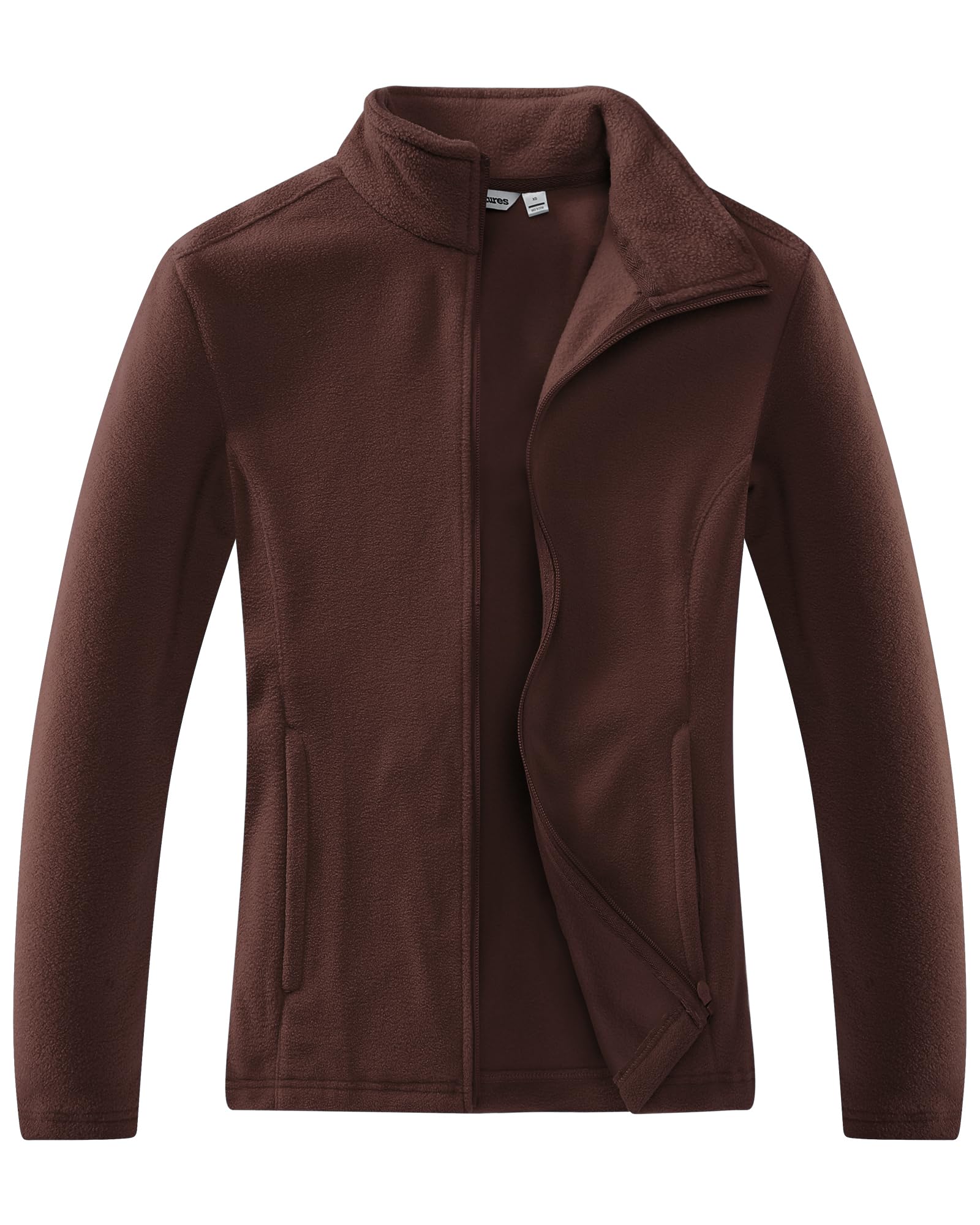 Outdoor Ventures Chaqueta de forro polar suave y ligera con cremallera para muje