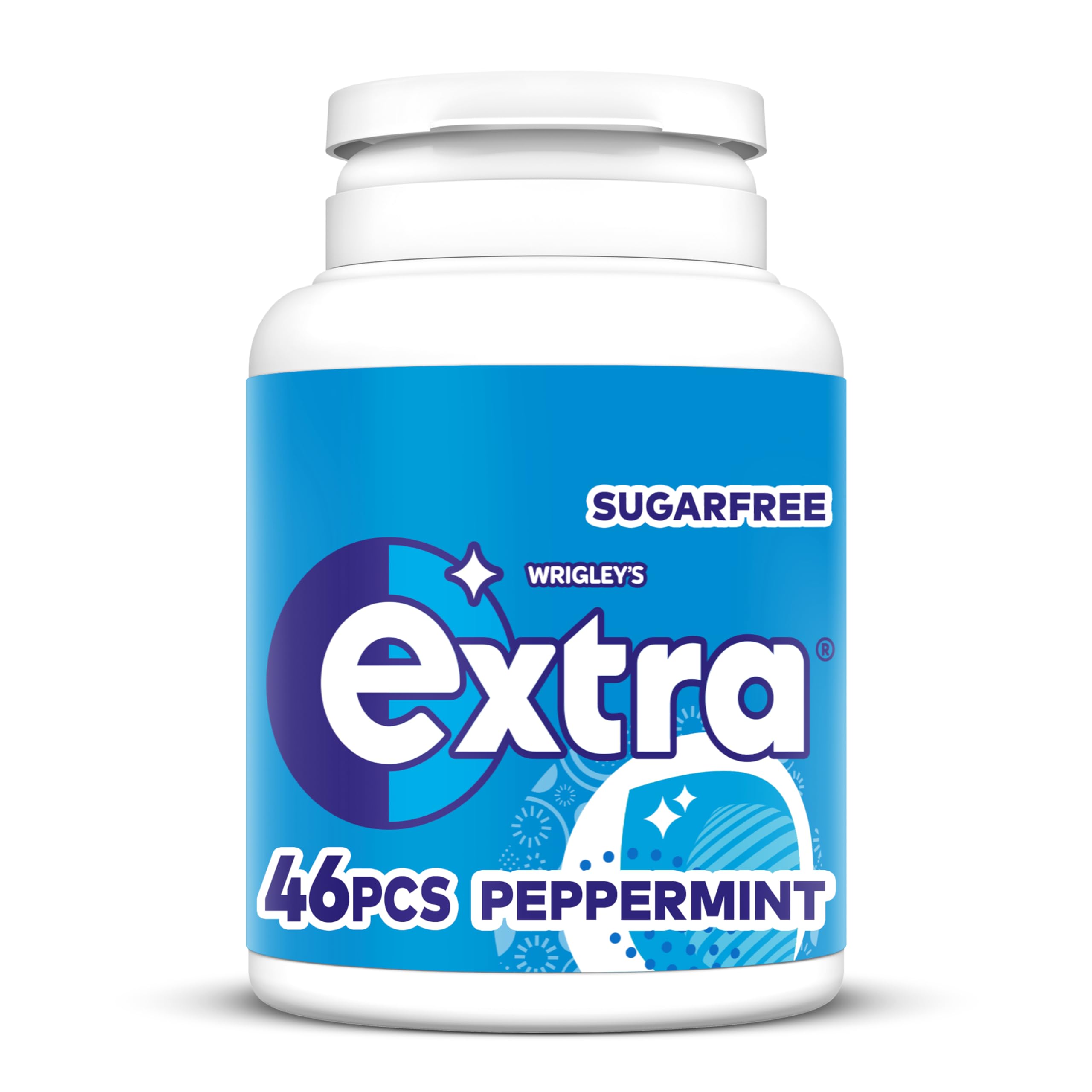 Wrigley's Extra Peppermint Sugar Free Fresh Chewing Gum Bottle 46 Pieces | Perfe