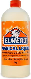 Elmer's Magical Liquid, Slime Activator Solution, Safe and Washable, 1 Quart - Updated Formula for Double the Slime Output