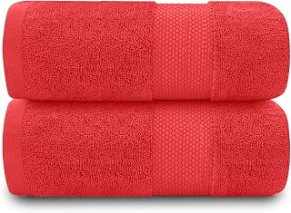 GAVENO CAVAILIA Fade Resistant Bathroom Set, 700 GSM Premium Quality Extra Absorbent 100% Cotton Bath Towel, Egyptian, Wine, 2PK Bath Sheet, 555711