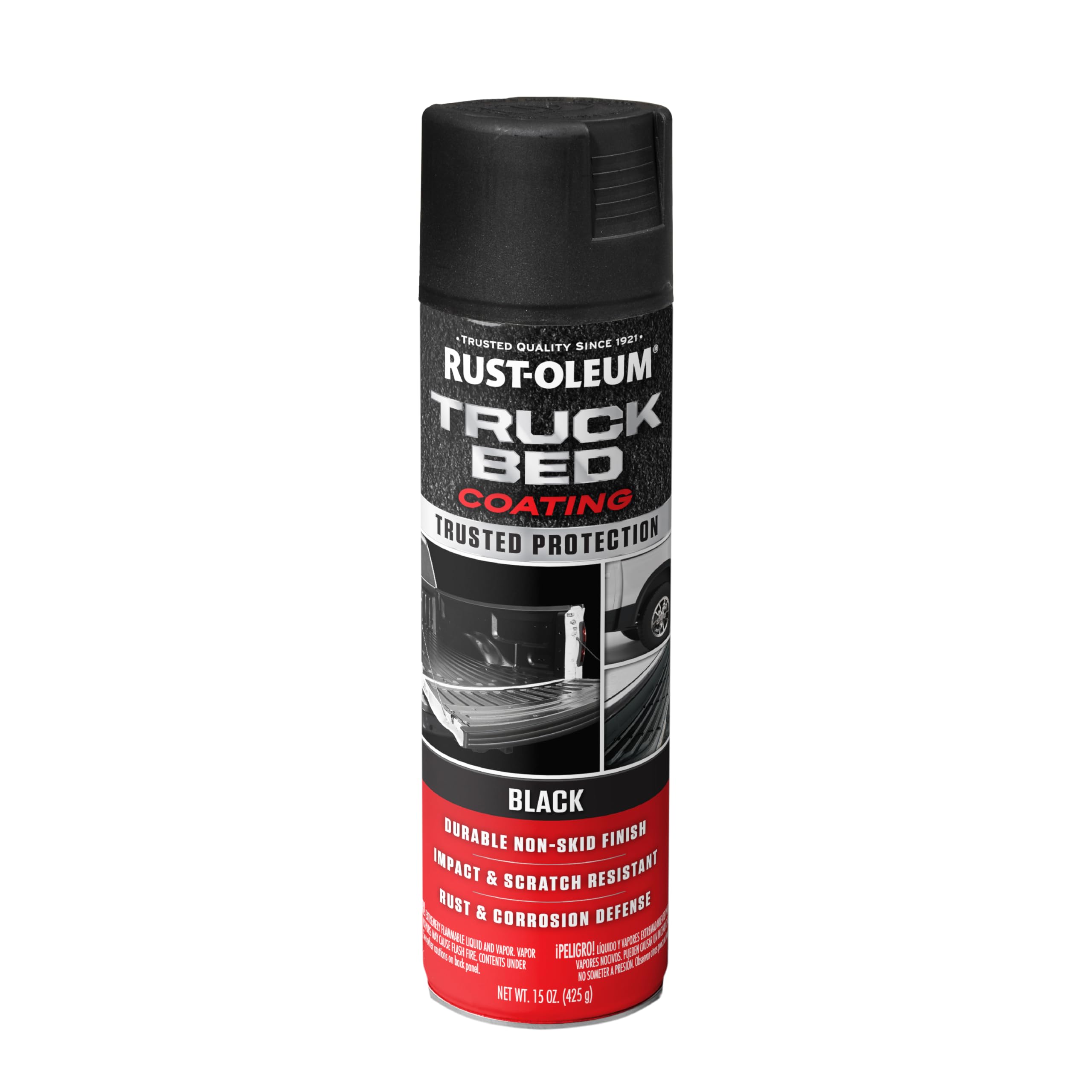 Rust-Oleum Automotive Truck Bed Coating Spray Paint, Black | Rugged Non-Slip Coa
