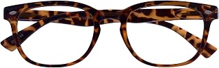 UV Reader Brown Tortoiseshell Reading Glasses Designer Style Mens Womens Inc Case UVR014 Strength +1.50