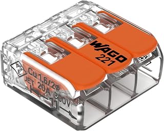 Wago Compact Connection Clamps | Lever insert for all conductor types up to 4 mm², transparent cable connectors with test opening, tool-free installation