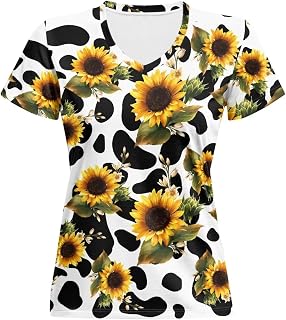 Women Summer Casual Short Sleeve V Neck T Shirts Plus Size Athletic T Shirts Graphic Tee Tops XS-5XL