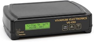 Vivarium Electronics VE-100 Thermostat Made in USA – 700W Temperature Controller with LCD Display, Stackable Tabletop Reptile Thermostat Plug, Heat Mat, Reptile Heat Lamp, Radiant Panel Accessories