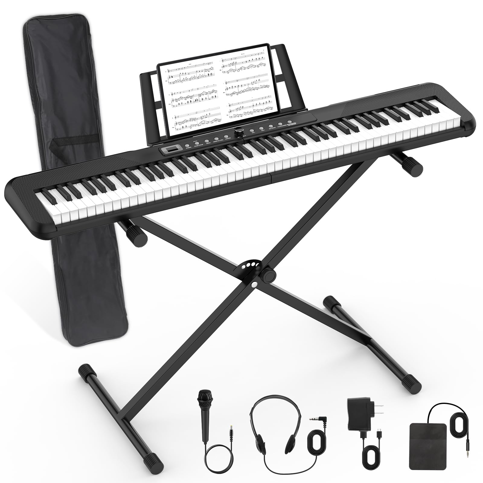 88 Key Piano Keyboard, Electric Digital Piano with Semi Weighted Keys, Keyboard 