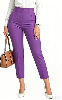 BIRW Womens High Waisted Pants 2024 Trendy Skinny Business Work Casual Pencil Trousers with Pockets