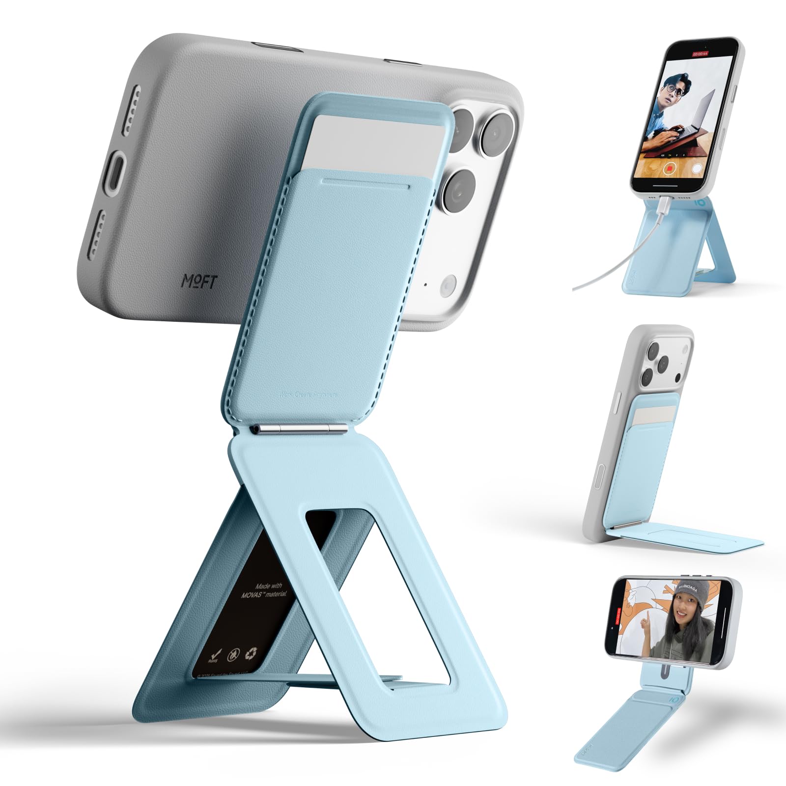 Moft [Official Store] Moft Smartphone Stand 8-in-1 Multi-functional Stand with C