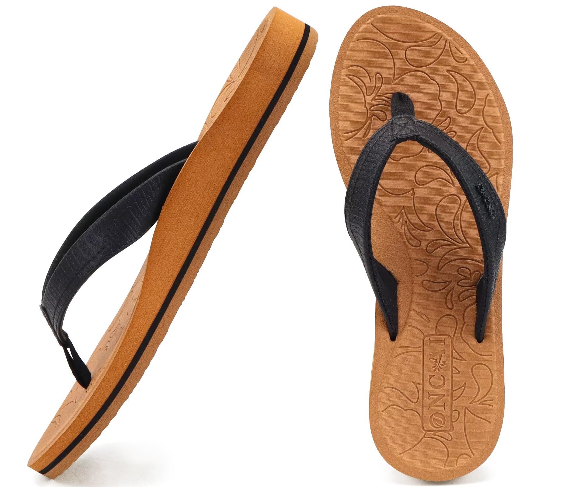 ONCAI Women's Flip Flops Yoga Mat Non-Slip Women's Sandals Flip Flops Beach Summ