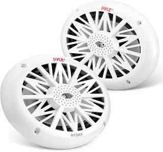 Pyle 6x9 Inch Dual Marine Speakers - 2 Way Waterproof and Weather Resistant Outdoor Audio Stereo Sound System with 260 Watt Power, Poly Carbon Cone and Cloth Surround - 1 Pair - PLMR692