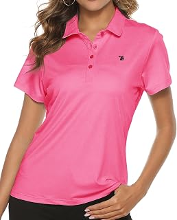 TBMPOY Maglietta da Golf Classica da Donna (Confezione da 1), Rosso Rosato, 3XL