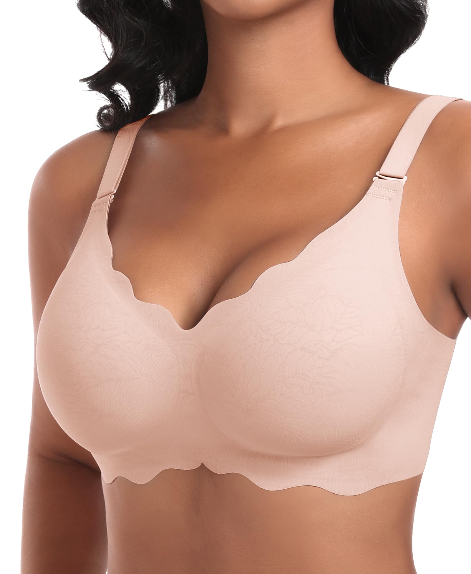 Women's Seamless Bra Wirefree Push Up Bra Support Bras for Saggy Breasts Wireles