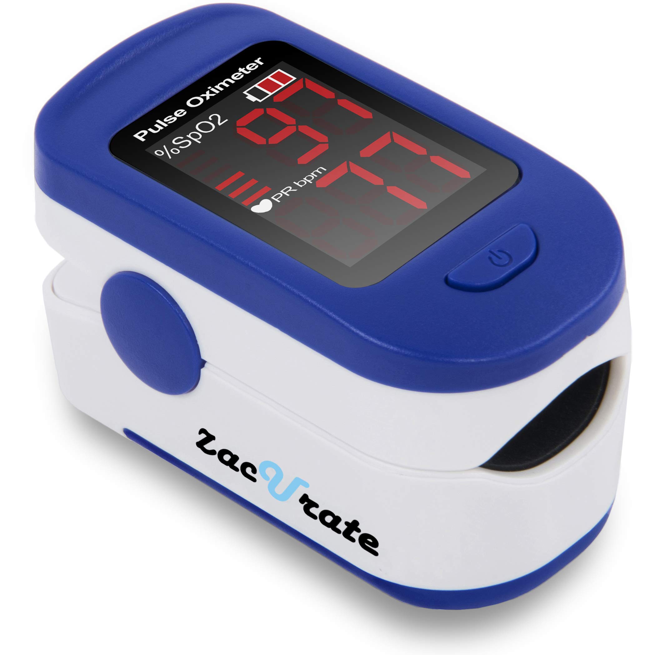 Zacurate 500BL Fingertip Pulse Oximeter Blood Oxygen Saturation Monitor with Bat