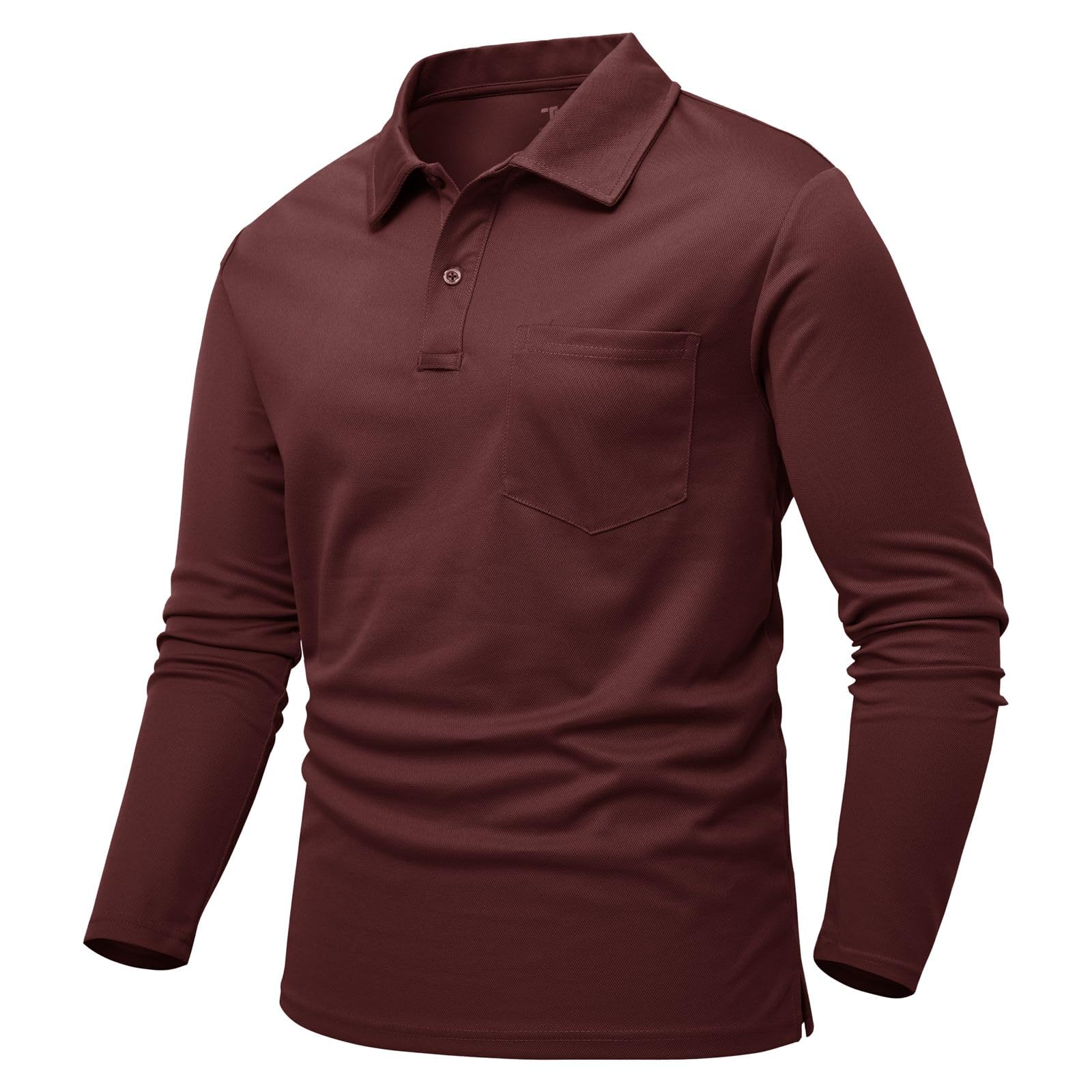 JHMORP Men's Polo Shirts Long Sleeve Quick Dry Outdoor Sport Tennis Running Golf