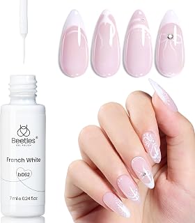 Beetles White Gel Liner Nail Polish, 7ml French Tip Nail Art Paint Gel Nail