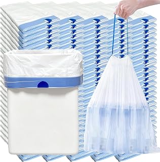 3 Rolls Ultra Thick Large Capacity Heavy Duty Drawstring Waste Bags Made of High Density Polyethylene, Puncture Resistant, Tear Resistant