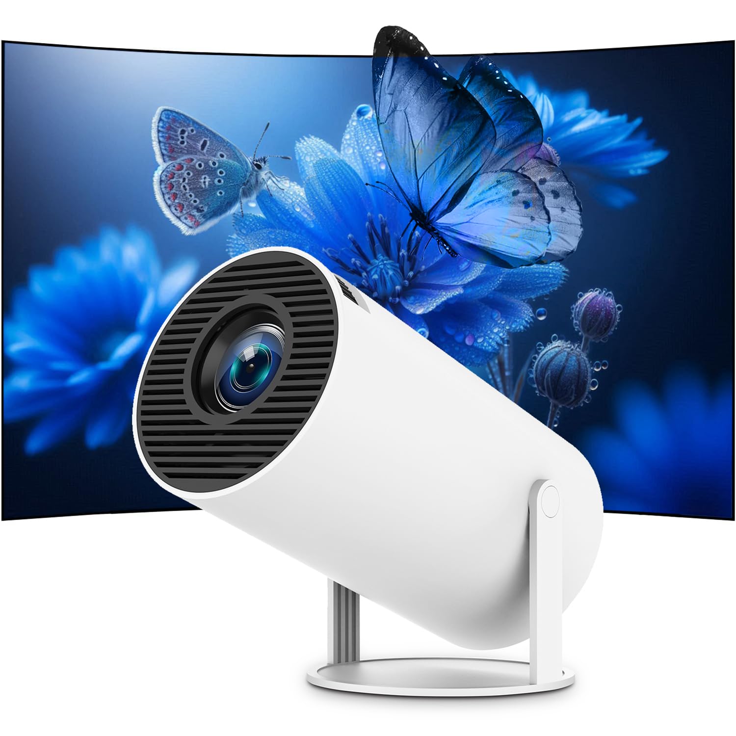 Mini Projector, Portable Smart Projector 4K WiFi 6 BT 5.4 [Built-in App] | Auto 