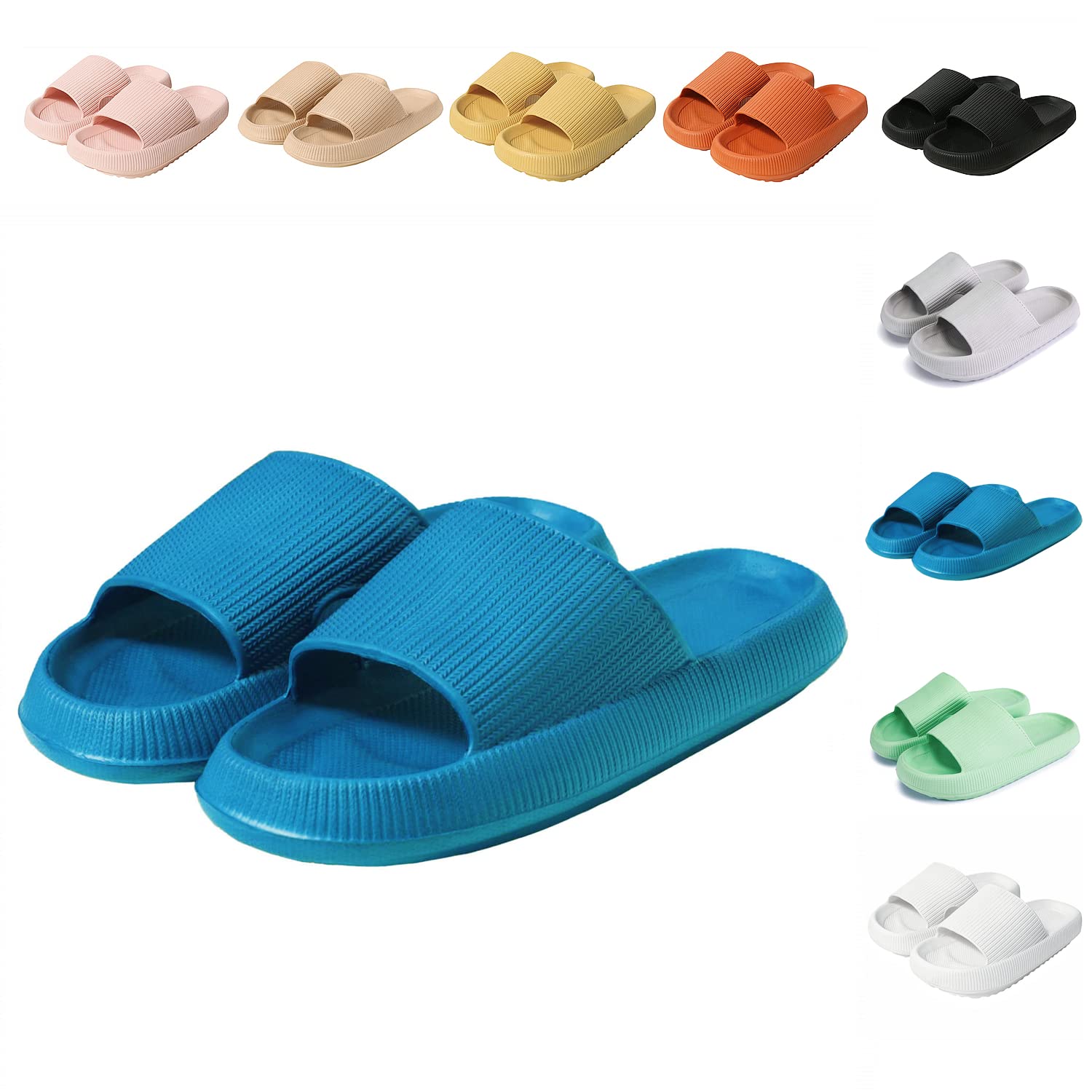 Sumvov Slippers for Women Men Non-Slip Slippers for Shower Pool, House Slippers 