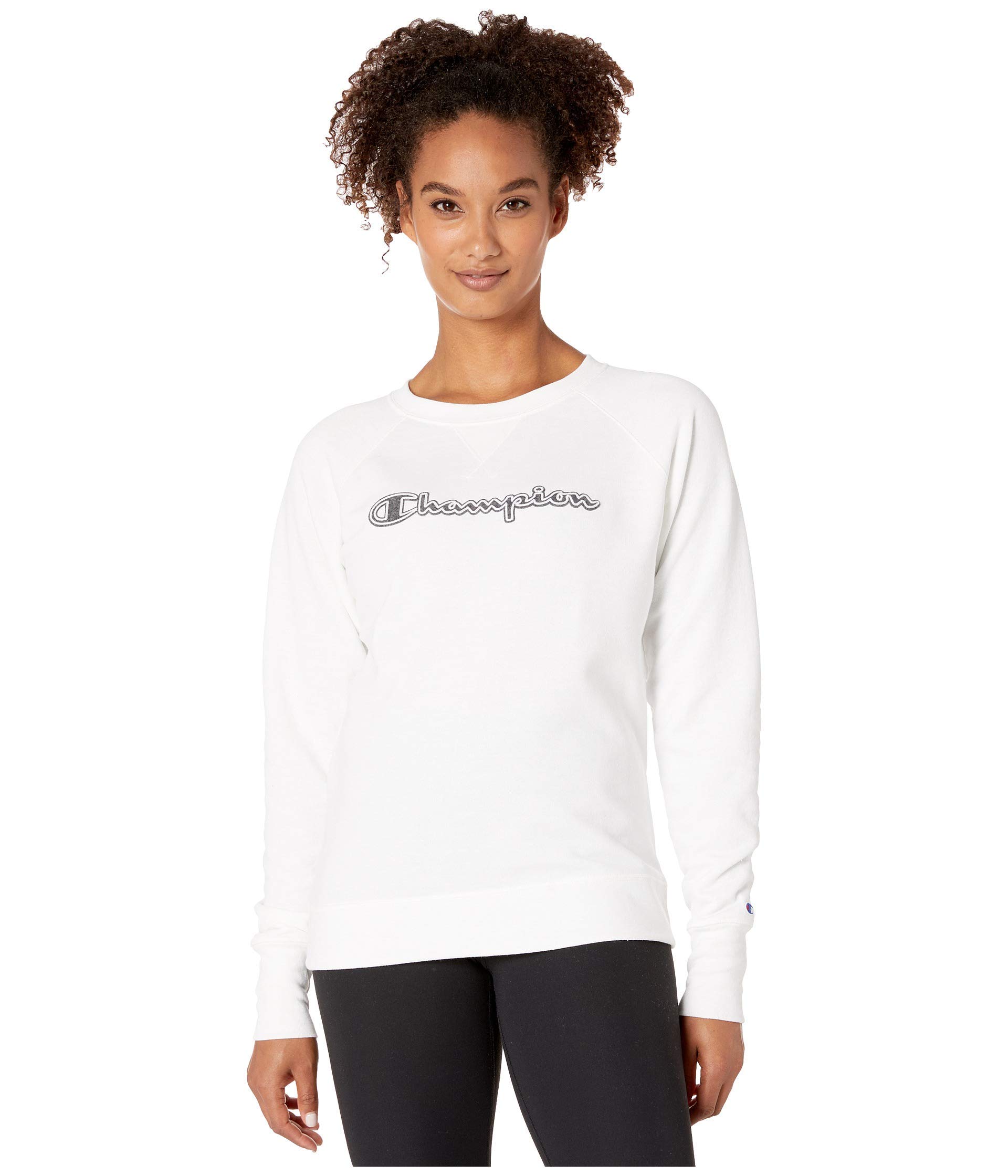 Champion Powerblend Graphic Boyfriend Crew Women's Shirt