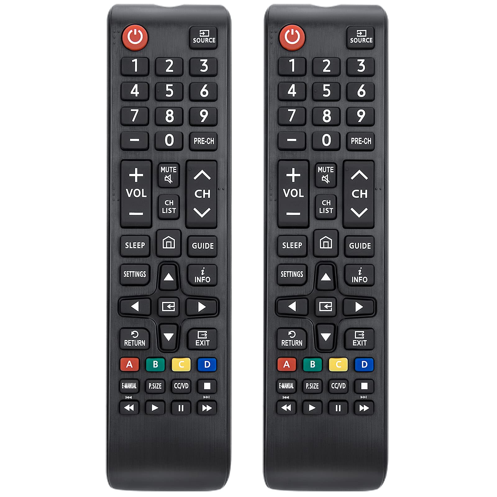 (Pack of 2) Universal Remote for Samsung TV Remote, Replacement for All Samsung 