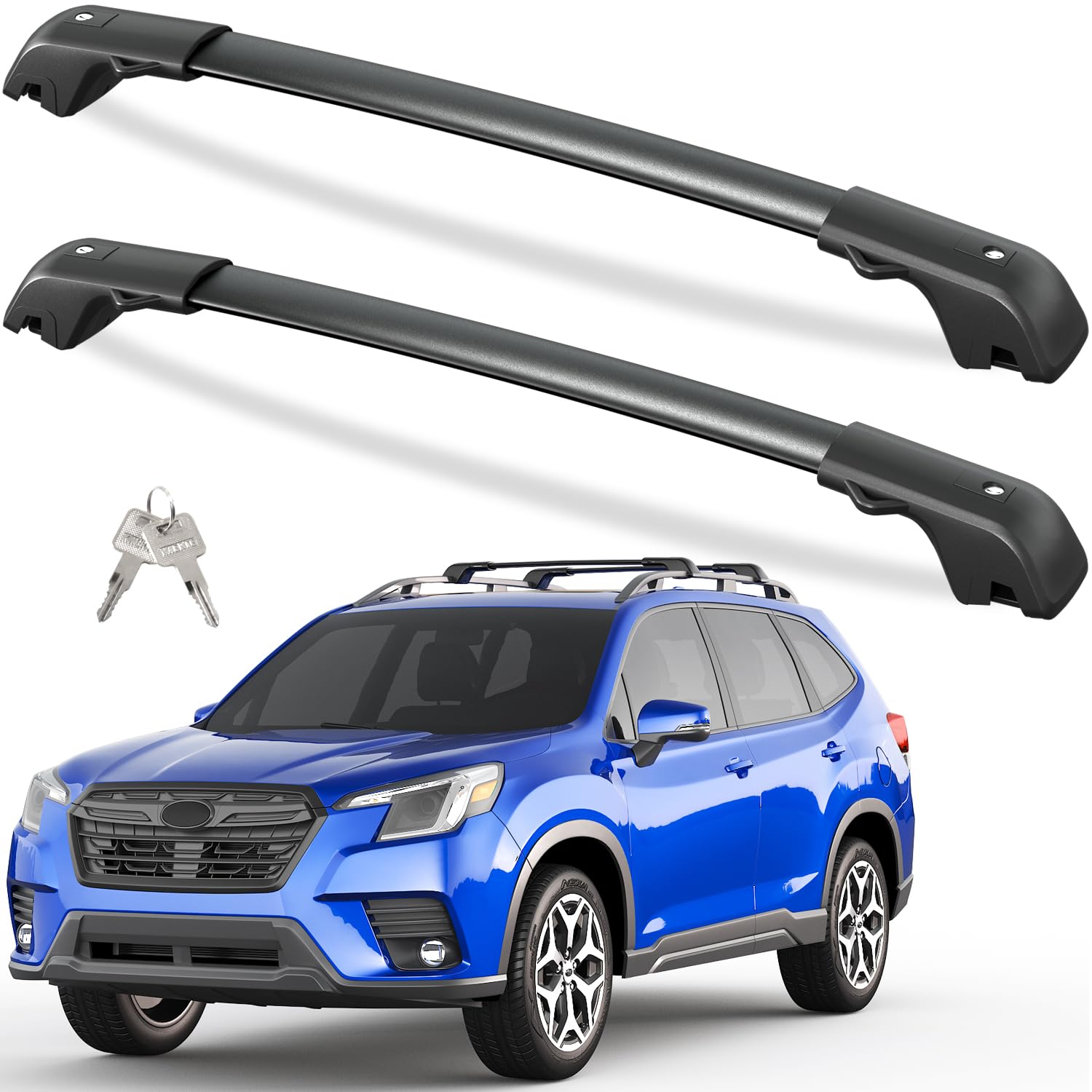 Tuyoung 300lbs Roof Rack Cross Bars for Subaru Forester 2014-2026 | with Raised 