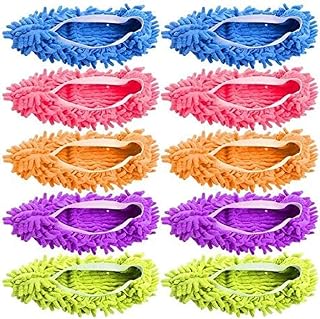 Tamicy Mop Slippers Shoes 5 Pairs (10 Pieces) - Microfiber Cleaning House