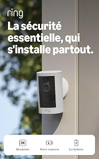 Ring Outdoor Camera 2K, Battery (newest gen), Easy DIY Install, Wide-Angle Retinal 2K Video, up to 6x Enhanced Zoom and Night Vision, White