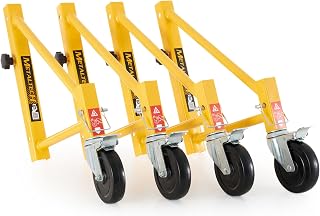 MetalTech 4 Pack Scaffold Outriggers, Baker Style Scaffolding Accessory Wheels, 14 Inch, Swivel Casters
