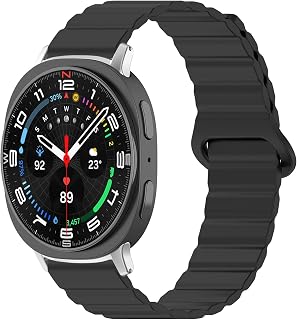 Silicone Strap for Samsung Galaxy Watch 7/6/5/FE xDfind Magnetic Loop Shiny